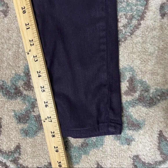 🌹J Brand Purple Skinny Jeans Womens 27 Maria Lacquered Denim Pants Bold Dark - Picture 9 of 9